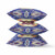 18"x18" Blue Muted Orange Cream Zippered Broadcloth Geometric Throw Pillow