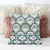 20x20 Green Pink Blown Seam Broadcloth Floral Throw Pillow
