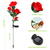 2Pcs Solar Powered Lights Outdoor Rose Flower 