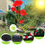 2Pcs Solar Powered Lights Outdoor Rose Flower 