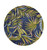 8' Round Blue Round Floral Handmade Indoor Outdoor Area Rug