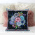 28x28 Black Blue Blown Seam Broadcloth Floral Throw Pillow