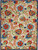 7' X 10' Green And Ivory Floral Indoor Outdoor Area Rug