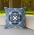16"x16" Evening Blue Green Zippered Broadcloth Geometric Throw Pillow