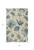 5' X 8' Ivory and Blue Floral Handmade Indoor Outdoor Area Rug