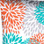 17" White Gray and Teal Floral Indoor Outdoor Throw Pillow Cover