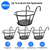 4Pcs Round Hanging Railing Planters 