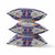 18"x18" Grey Blues and Orange Zip Broadcloth Geometric Throw Pillow