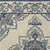 8' X 10' Ivory and Blue Damask Handmade Indoor Outdoor Area Rug