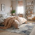 7' X 10' Navy Blue Geometric Diamond Area Rug