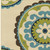 8' X 11' Green and Ivory Floral Indoor Outdoor Area Rug