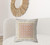 26" X 26" Off White And Orange Broadcloth Floral Throw Pillow