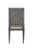 Set of Two Light Gray And Gray Upholstered Fabric Dining Side Chairs