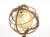 8" X 7.5" X 16.5" Globe In Brass Rings