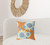 20" X 20" Red And Yellow Broadcloth Floral Throw Pillow