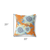 20" X 20" Red And Yellow Broadcloth Floral Throw Pillow