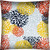 17" Yellow White and Orange Floral Indoor Outdoor Throw Pillow Cover