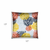 17" Yellow White and Orange Floral Indoor Outdoor Throw Pillow Cover