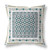 20" X 20" White And Green Broadcloth Floral Throw Pillow
