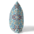 20" X 20" Gray And Blue Broadcloth Floral Throw Pillow