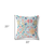 20" X 20" White And Red Broadcloth Floral Throw Pillow