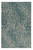 3' X 5' Teal Blue Abstract Indoor Outdoor Area Rug