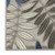 7' X 10' Blue And Gray Round Floral Stain Resistant Indoor Outdoor Area Rug