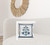 20x20 Off White Blue Black Blown Seam Broadcloth Floral Throw Pillow