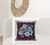 28x28 Red Gray Blown Seam Broadcloth Floral Throw Pillow