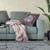 28x28 Red Gray Blown Seam Broadcloth Floral Throw Pillow