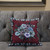 28x28 Red Gray Blown Seam Broadcloth Floral Throw Pillow