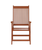 26" Mahogany Brown Solid Wood Indoor Outdoor Reclining Arm Chair