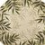 8' Round Sand Round Floral Handmade Indoor Outdoor Area Rug