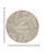 4' Round Gray And Ivory Round Floral Indoor Outdoor Area Rug