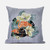 20x20 Green Orange Gray Bird Blown Seam Broadcloth Animal Print Throw Pillow