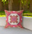16"x16" Hot Pink Gray Zippered Broadcloth Geometric Throw Pillow