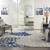 8' X 11' Ivory And Blue Floral Indoor Outdoor Area Rug