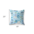 20" X 20" Sky Blue And White Broadcloth Floral Throw Pillow