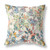 20" X 20" White, Yellow And Green Broadcloth Floral Throw Pillow