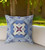 16"x16" Sky Blue Evening Blue Zippered Broadcloth Geometric Throw Pillow