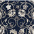 8' X 10' Navy Blue Round Floral Handmade Indoor Outdoor Area Rug
