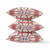 26"x26" Red Yellow White Zippered Broadcloth Geometric Throw Pillow