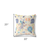 20" X 20" Off White And Orange Broadcloth Floral Throw Pillow