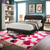 Brown Queen Tufted Upholstered Faux Leather Bed Frame