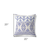 20" X 20" White And Blue Broadcloth Floral Throw Pillow