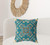 26" X 26" Green And Red Broadcloth Floral Throw Pillow