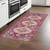 8' Pink Dhurrie Runner Rug