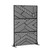 72" Black Steel Three Panel Screen Room Divider