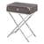 24" Silver And Deep Taupe Wood And Metal End Table With Drawer