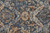 12' Ivory Blue and Brown Floral Power Loom Runner Rug With Fringe